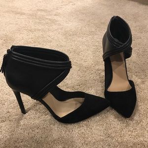 Sexy black Joe’s Jeans leather/suede heels